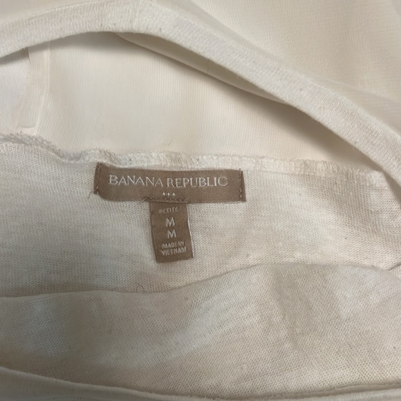 BANANA REPUBLIC off white sheer details tank - Picture 6 of 6